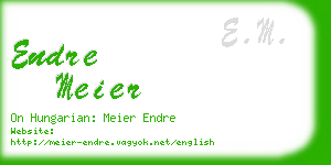 endre meier business card